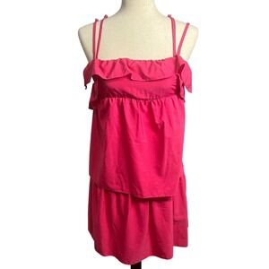 NWT Fiorucci Hot Pink Tiered  Mini Dress Italian Designer